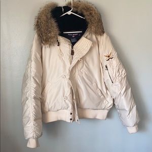 Polo Puffer Jacket with fur lined hood